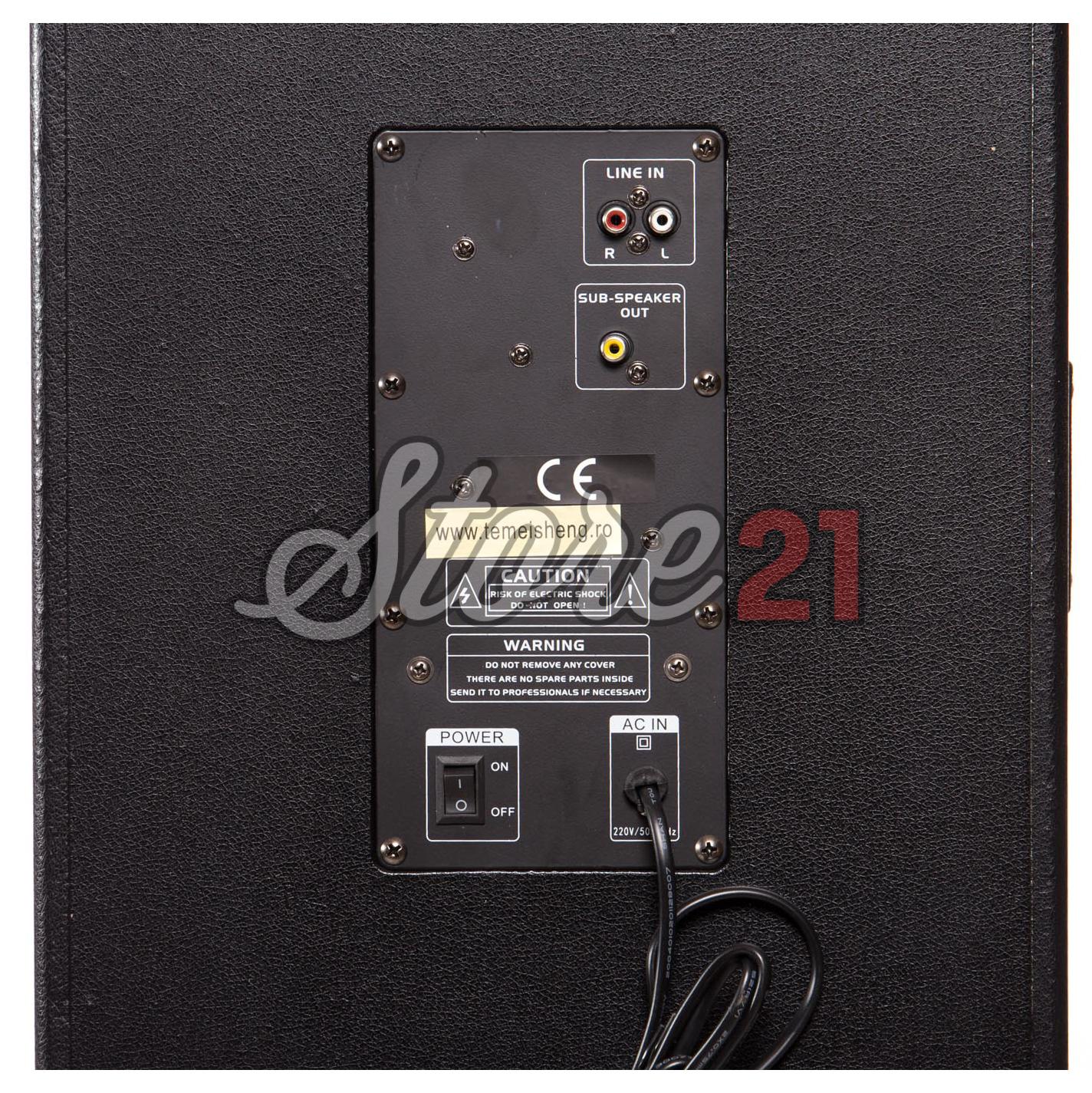 Set Boxe Active  TEMEISHENG 2308 , 650W , Bluetooth ,Radio, Usb ,SD Card,Microfon Cu Fir